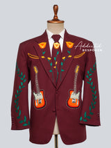 Guitar Serenade Embroidered Suit