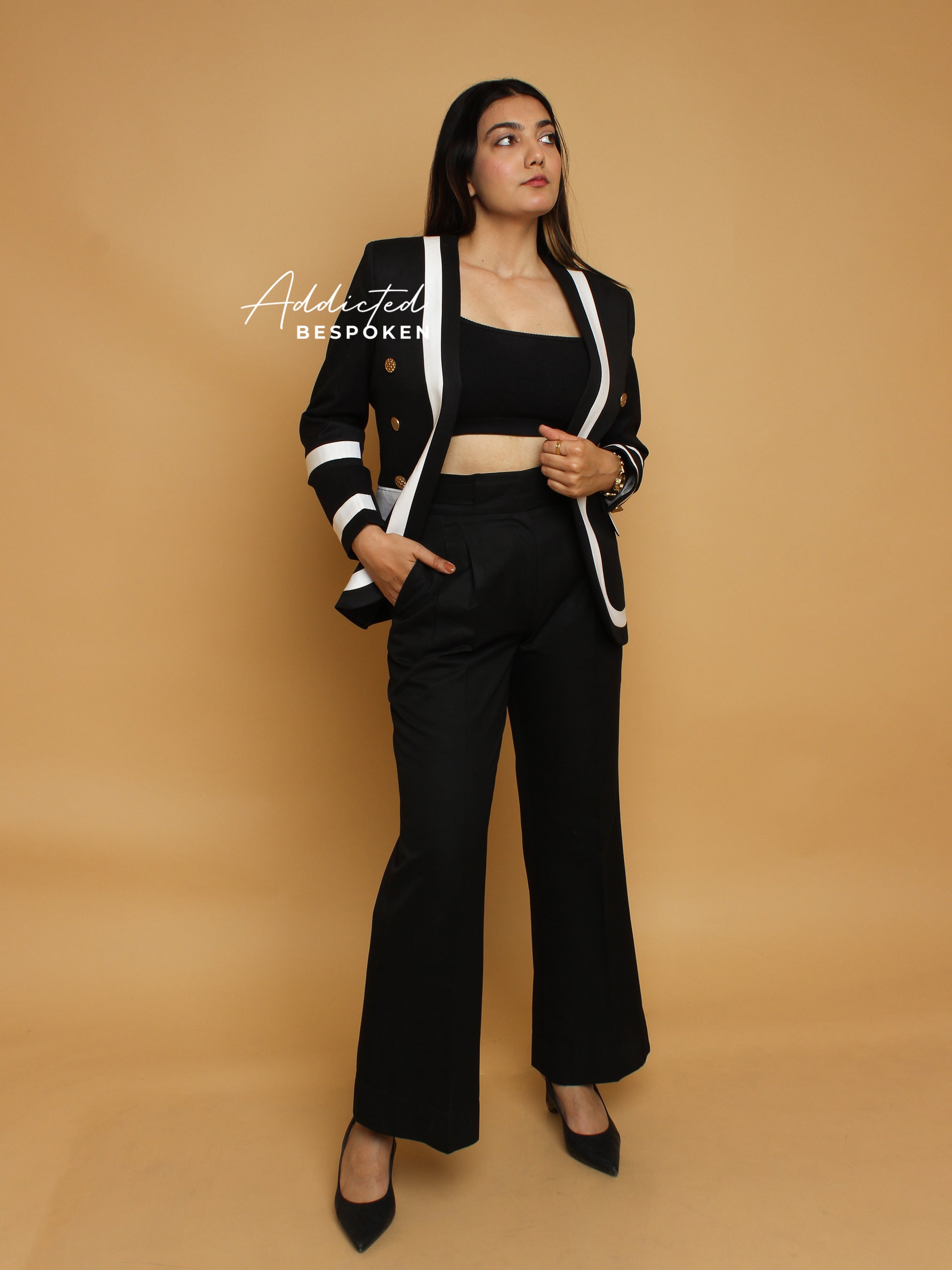 Stylish Black Cotton Blazer(CLS)