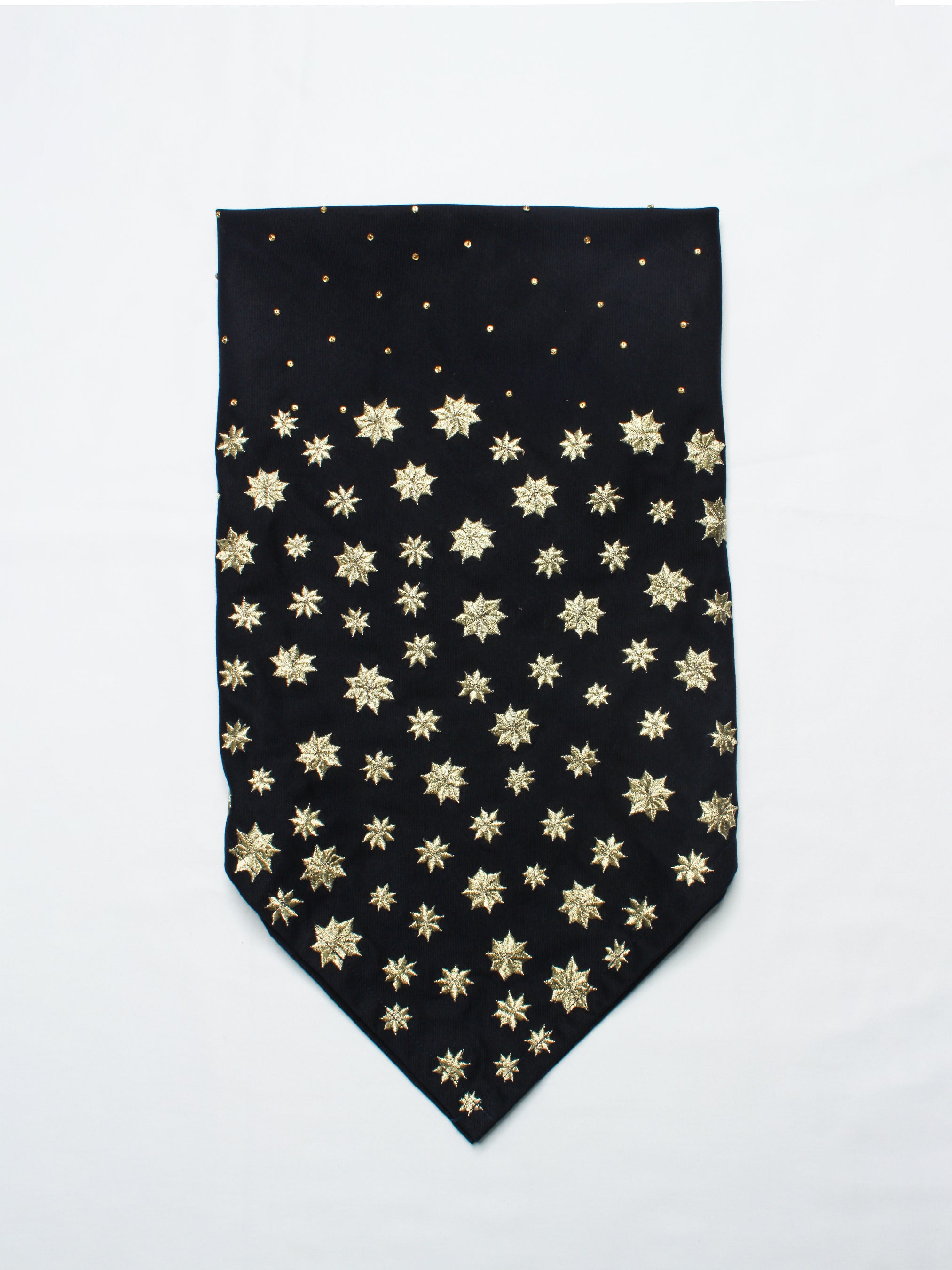 Midnight Starburst Embroidered Bandana
