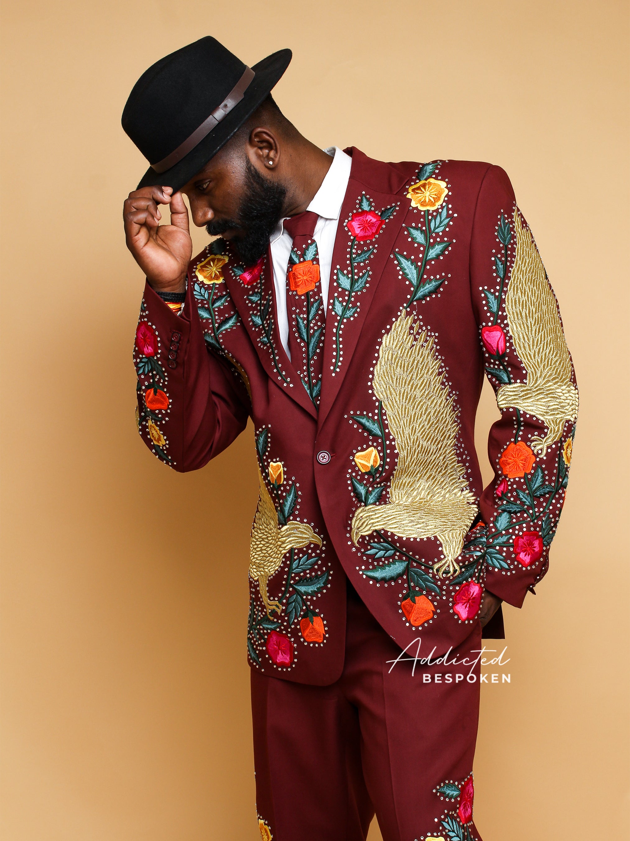 Western Rhinestones Encrusted Pantsuit