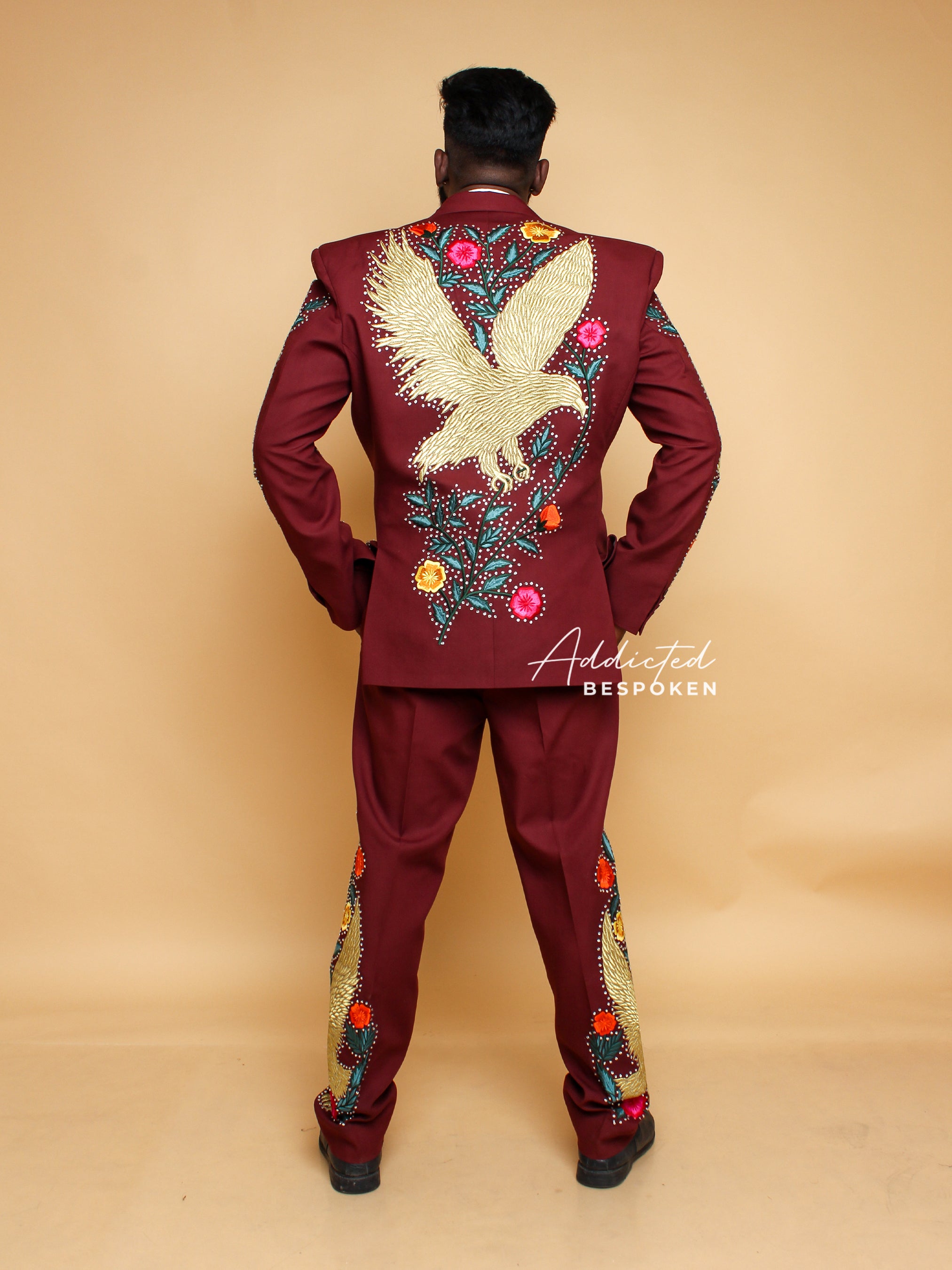 Western Rhinestones Encrusted Pantsuit
