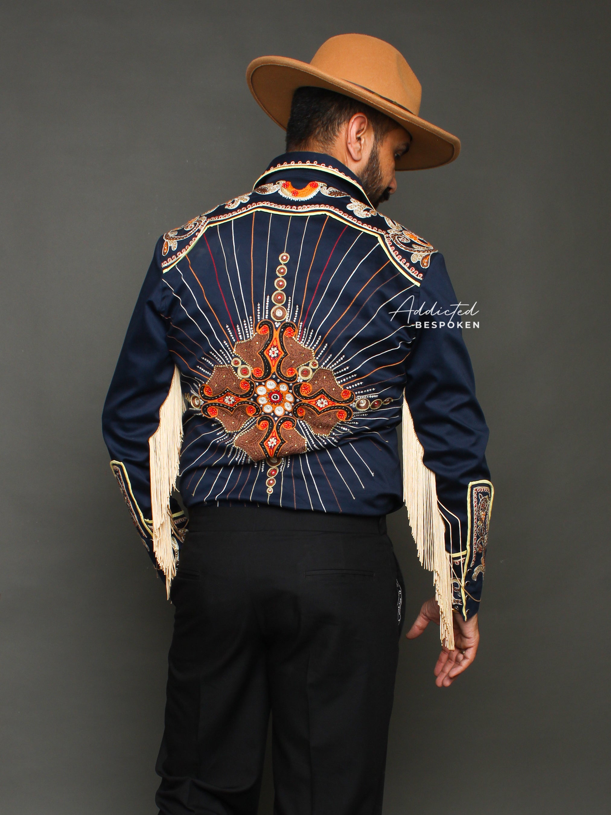 Fringed Embroidered Western Shirt | Addicted Bespoken Customized / Cotton / Same as in Picture Fringed Embroidered Western Shirt | Addicted Bespoken Customized / Cotton / Same as in Picture