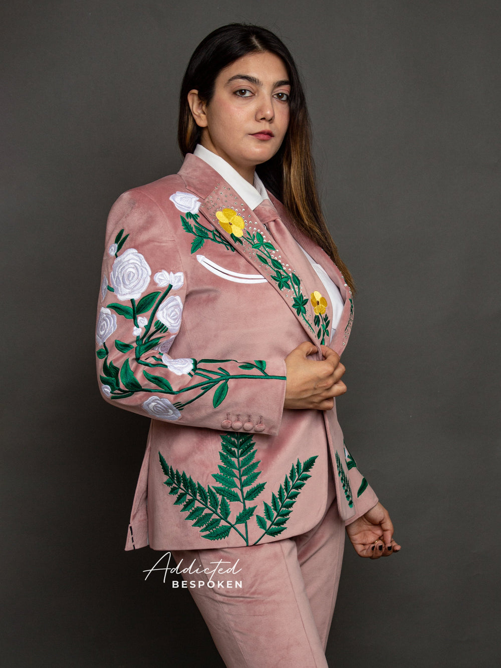 Summer Suits - Pinstripe Suit - Vested Suit - Dusty Rose