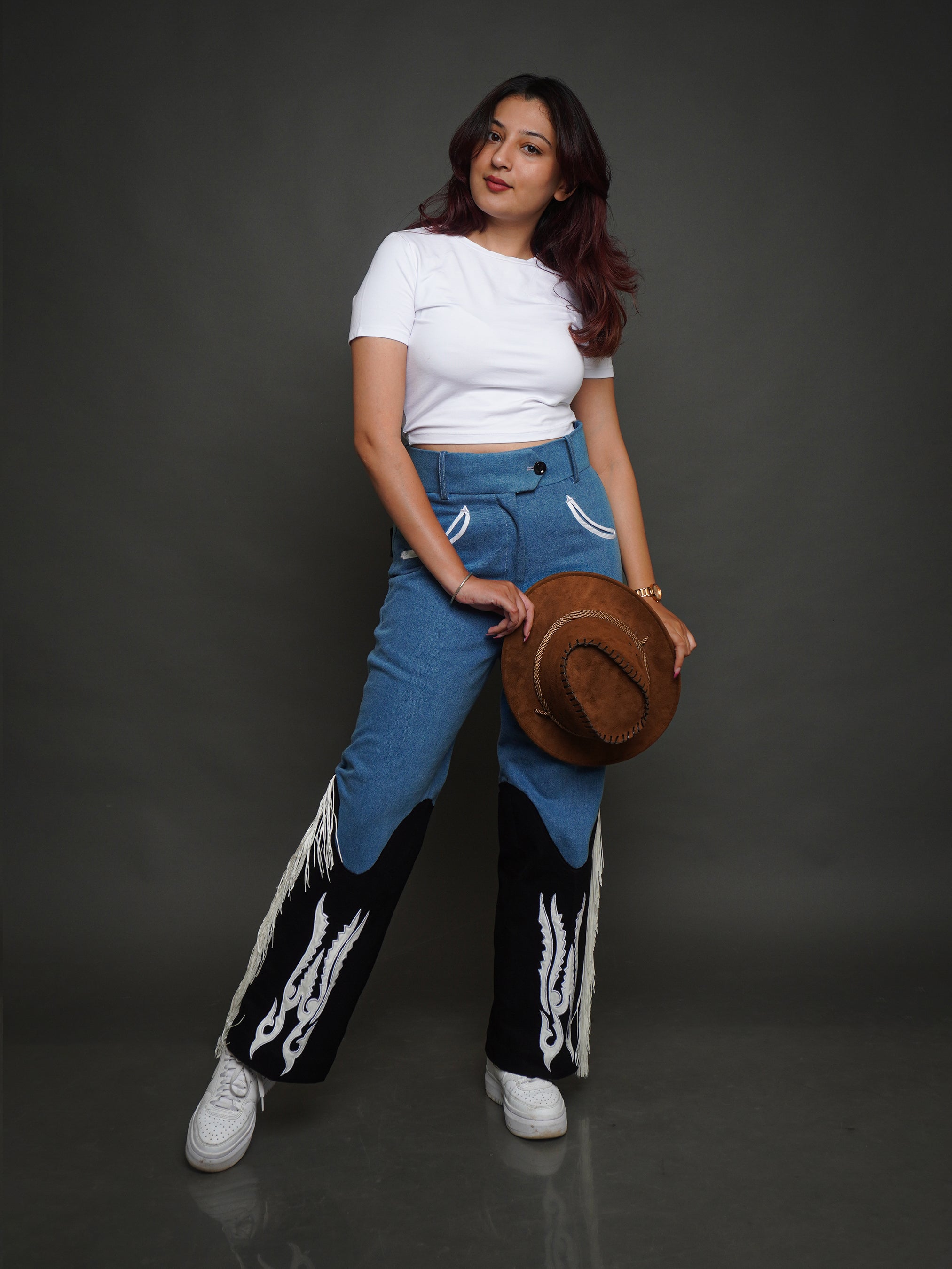 Country Fringes Denim Pants | Addicted Bespoken