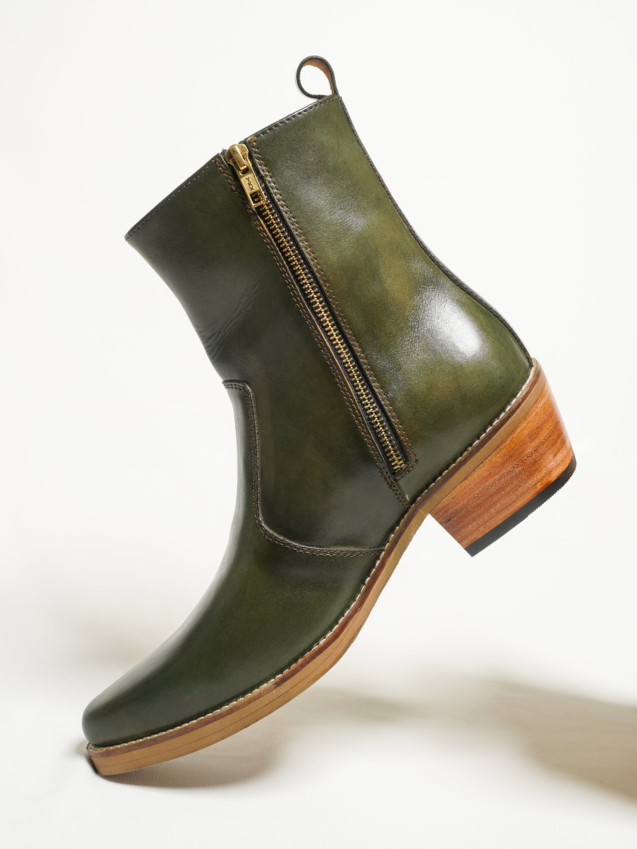 Green Mamba Zip Boots | Addicted Bespoken