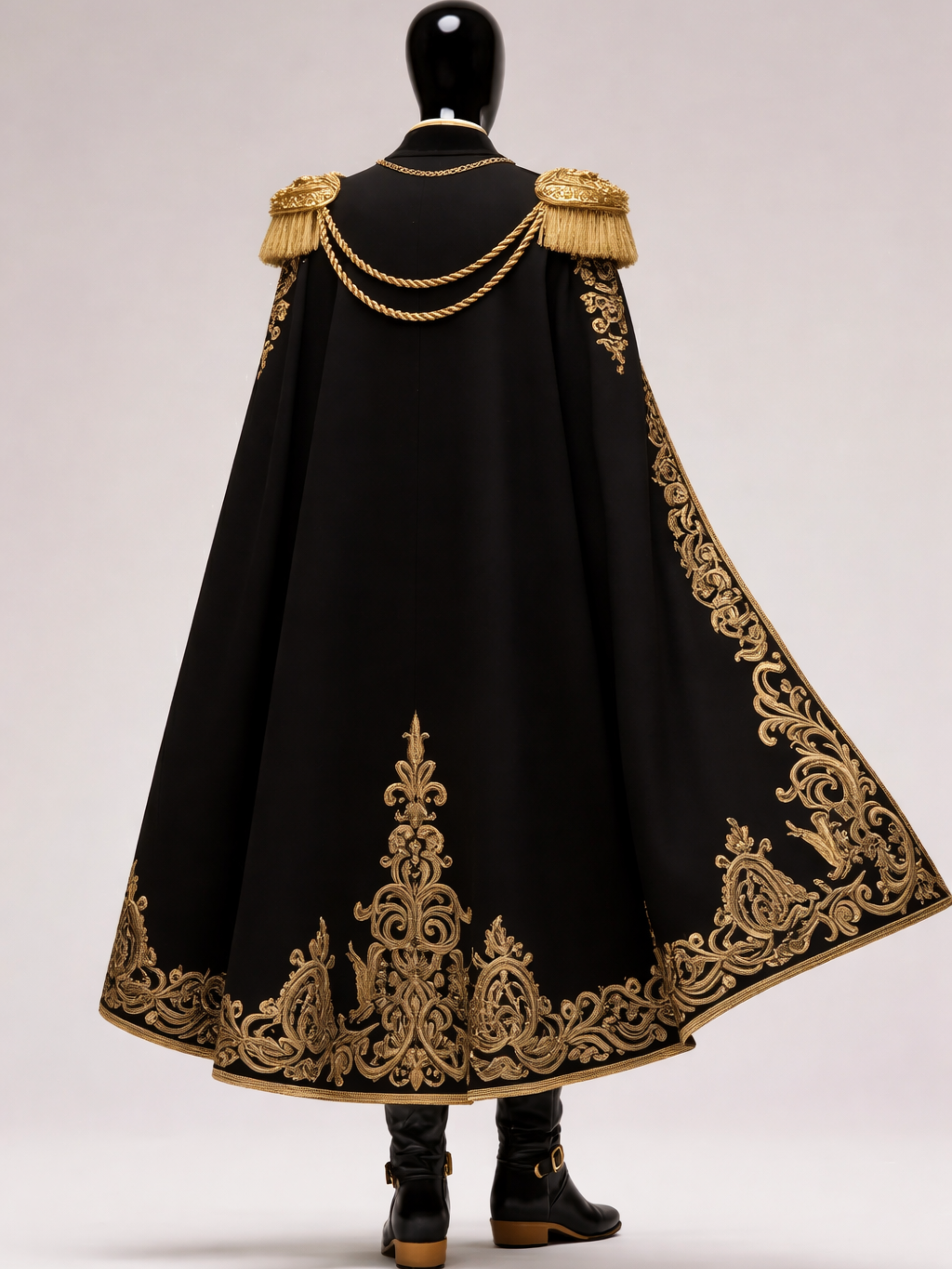 Royal Gothic Embroidered Cape Suit Addicted Bespoken