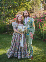 Mystic Bloom with Snake Detailing Embroidered Suit