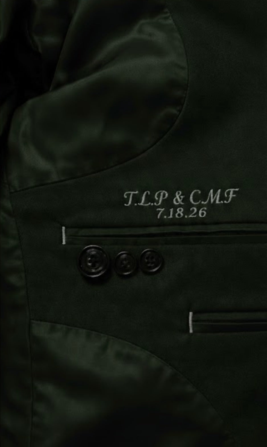 Custom Made 3 Piece Embroidered Suit for Tim Addicted Bespoken