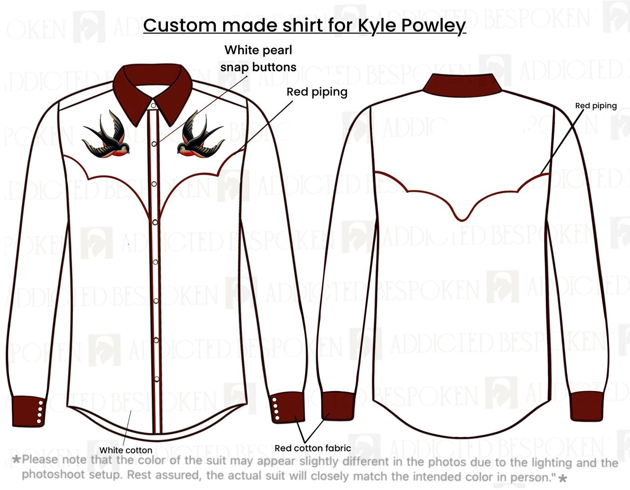 Custom Made 3pc suit for Kyle Powley - with Custom Cufflink Addicted Bespoken
