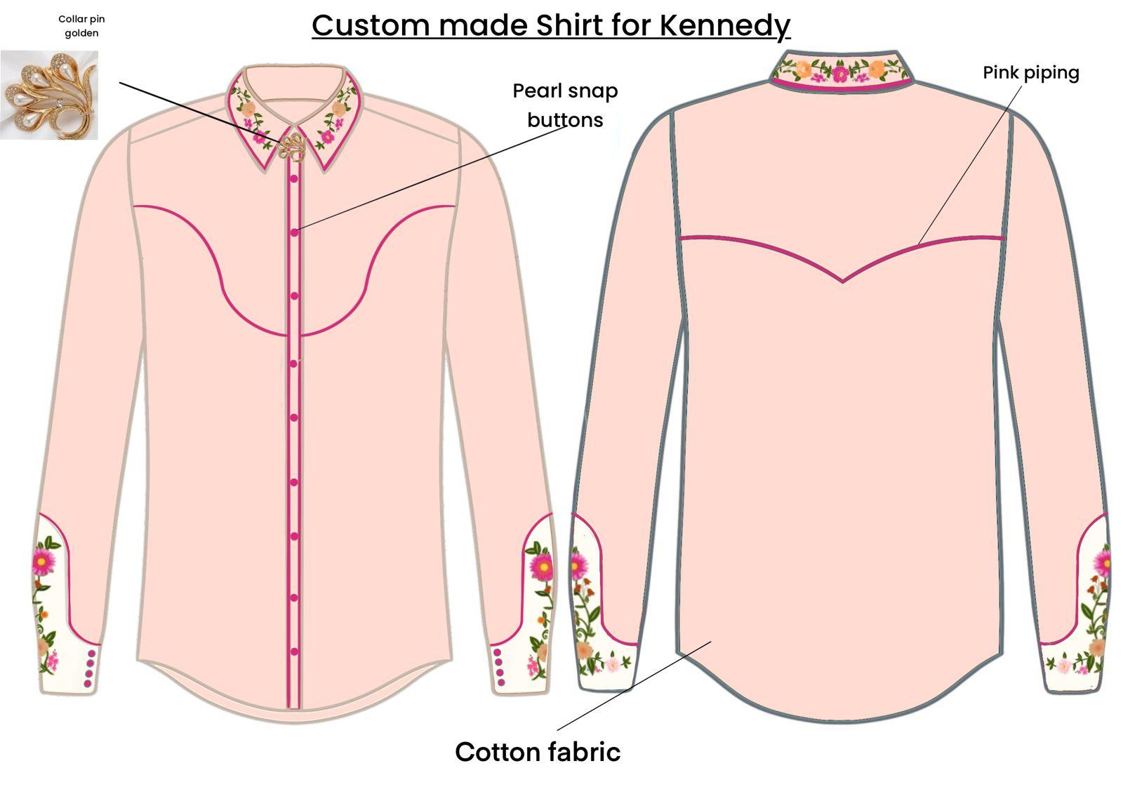 Custom 2pc Suit with Shirt & Collar pin for Kennedy Addicted Bespoken