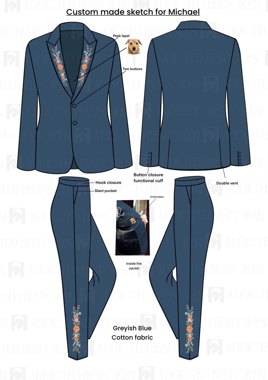 Custom 2pc Suit with Shirt & Cufflinks for Michael Morton Addicted Bespoken