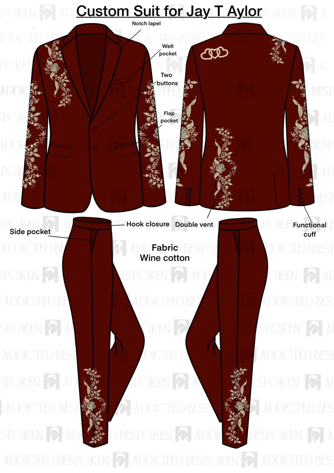 Custom 2pc Suit for Jay T Aylor Addicted Bespoken