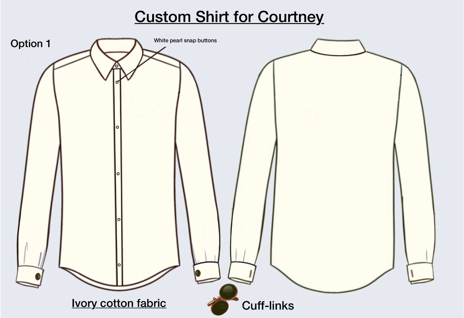 Custom 2pc Suit with Shirt for Courtney 50% Addicted Bespoken