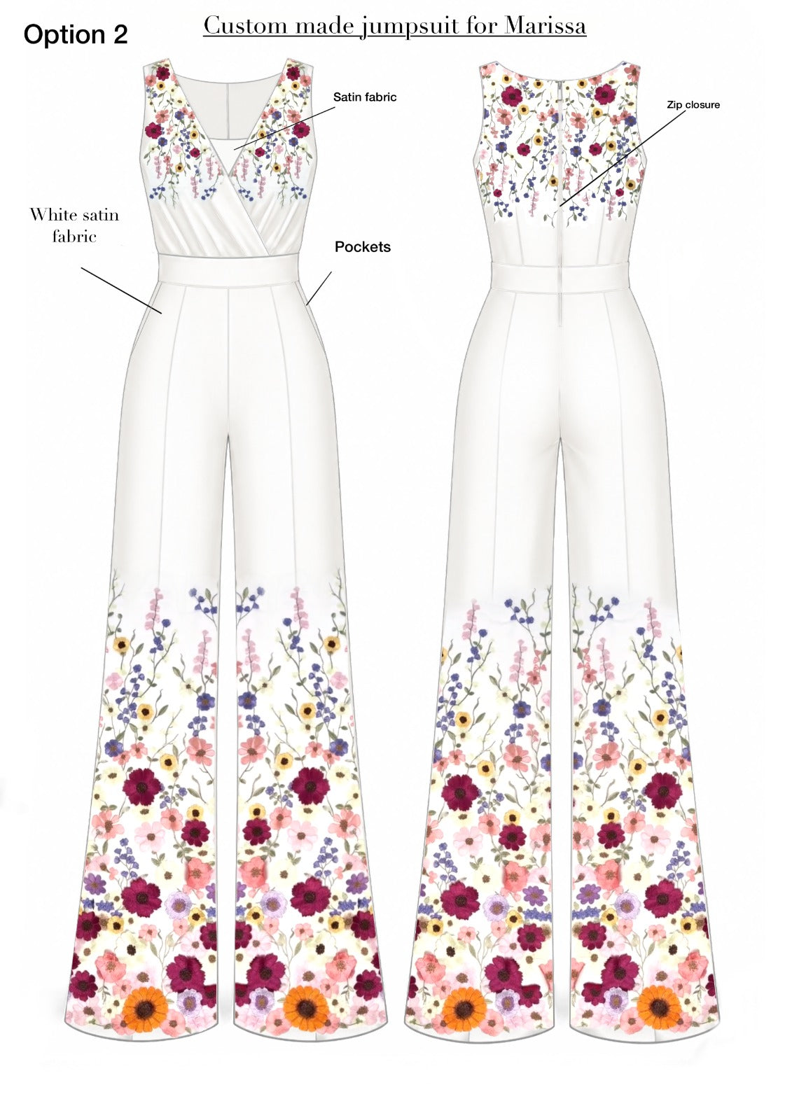 Custom made jumpsuit for Marissa Crasnow Addicted Bespoken