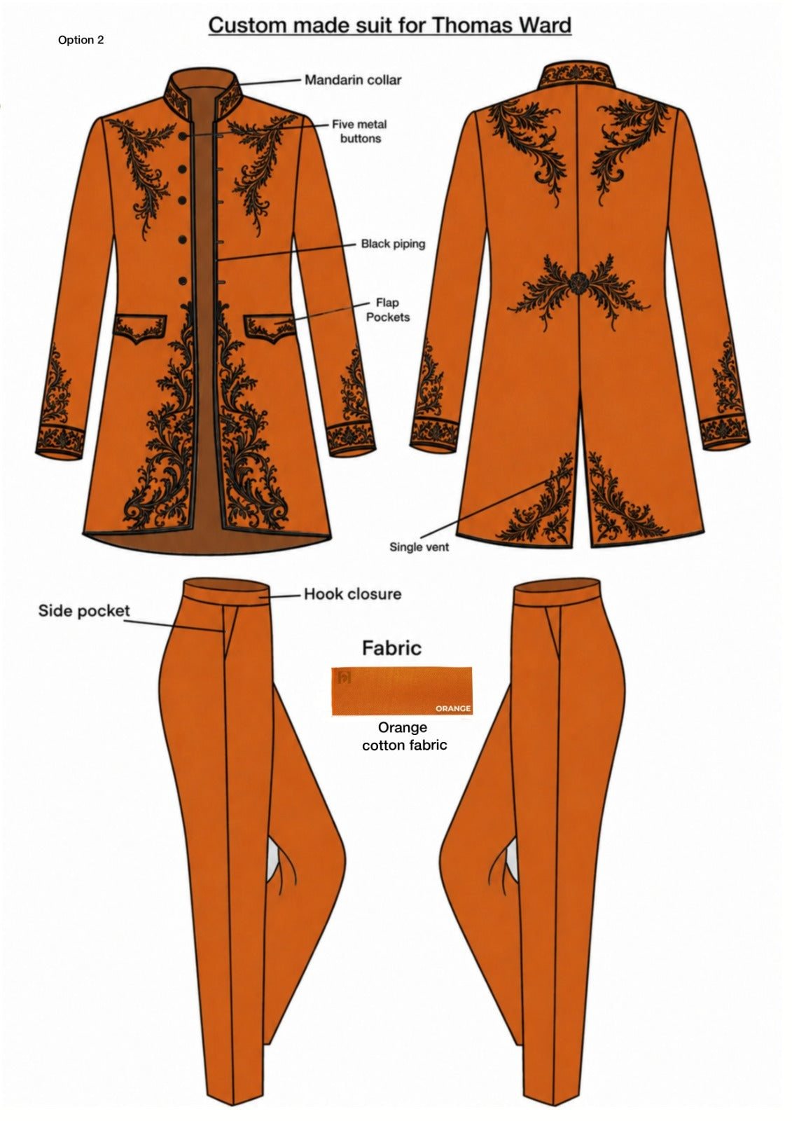 Custom 4pc suit for Thomas Ward Addicted Bespoken