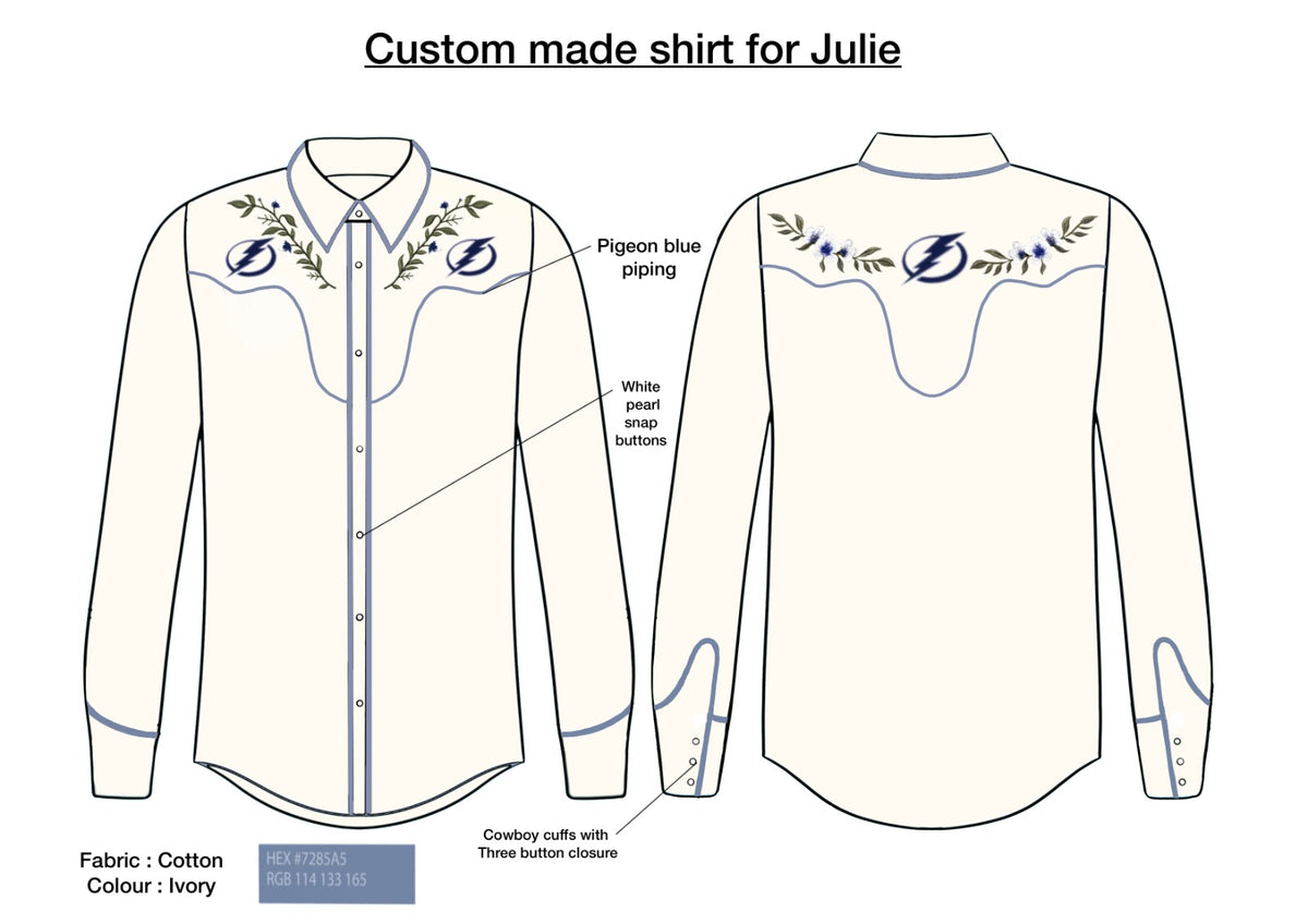 Custom made shirt for julie Addicted Bespoken