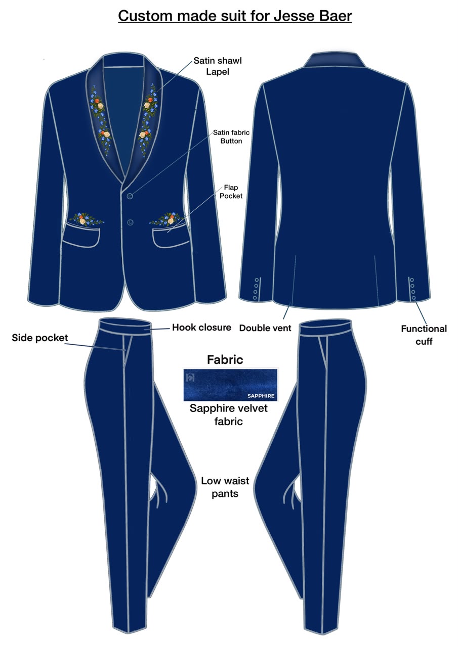 Custom 3pc Tuxedo With Cufflink Shirt For Jesse Baer Addicted Bespoken