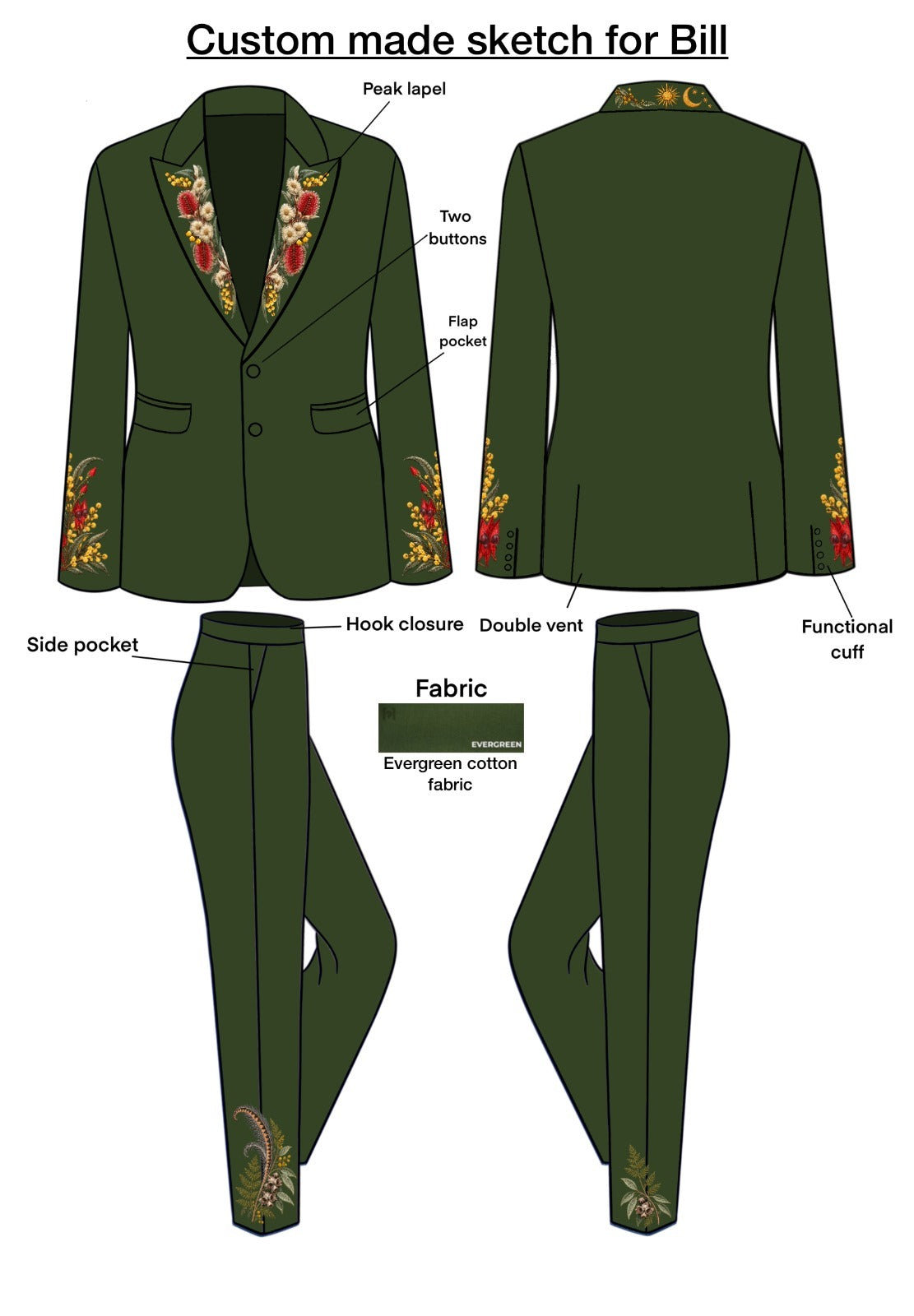Custom 2 pc suit for Bill Addicted Bespoken