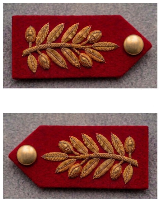Custom Hand Embroidered Gorget Patches for John Petrie Addicted Bespoken