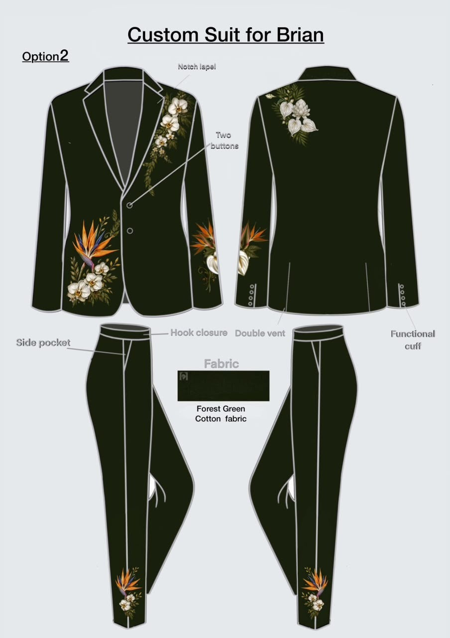 Custom Made 2pc Suit For Derek & Brian + Custom Cufflink Shirt Addicted Bespoken