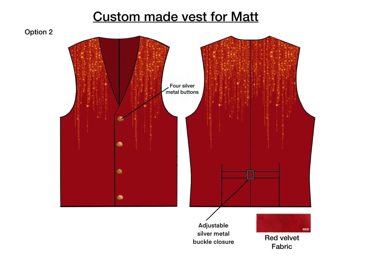 Custom Made 3pc Suit + Cufflink Shirt For Matt Priddy