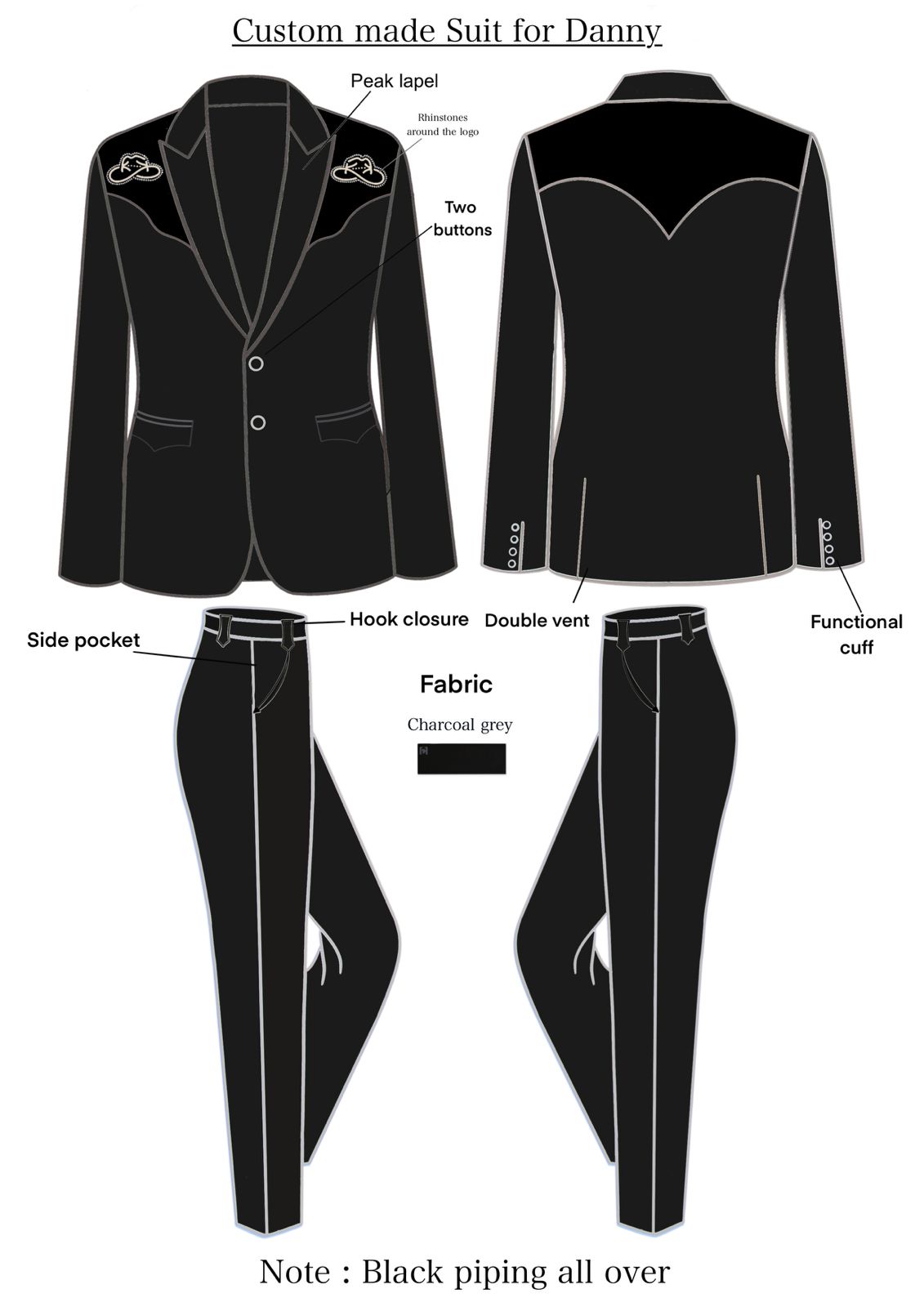 Custom blazer for Danny $785 Addicted Bespoken