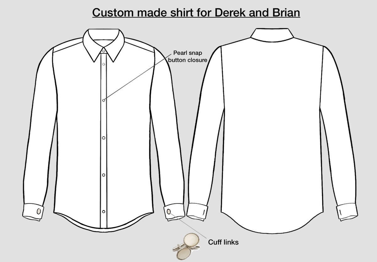 Custom Made 2pc Suit For Derek & Brian + Custom Cufflink Shirt Addicted Bespoken
