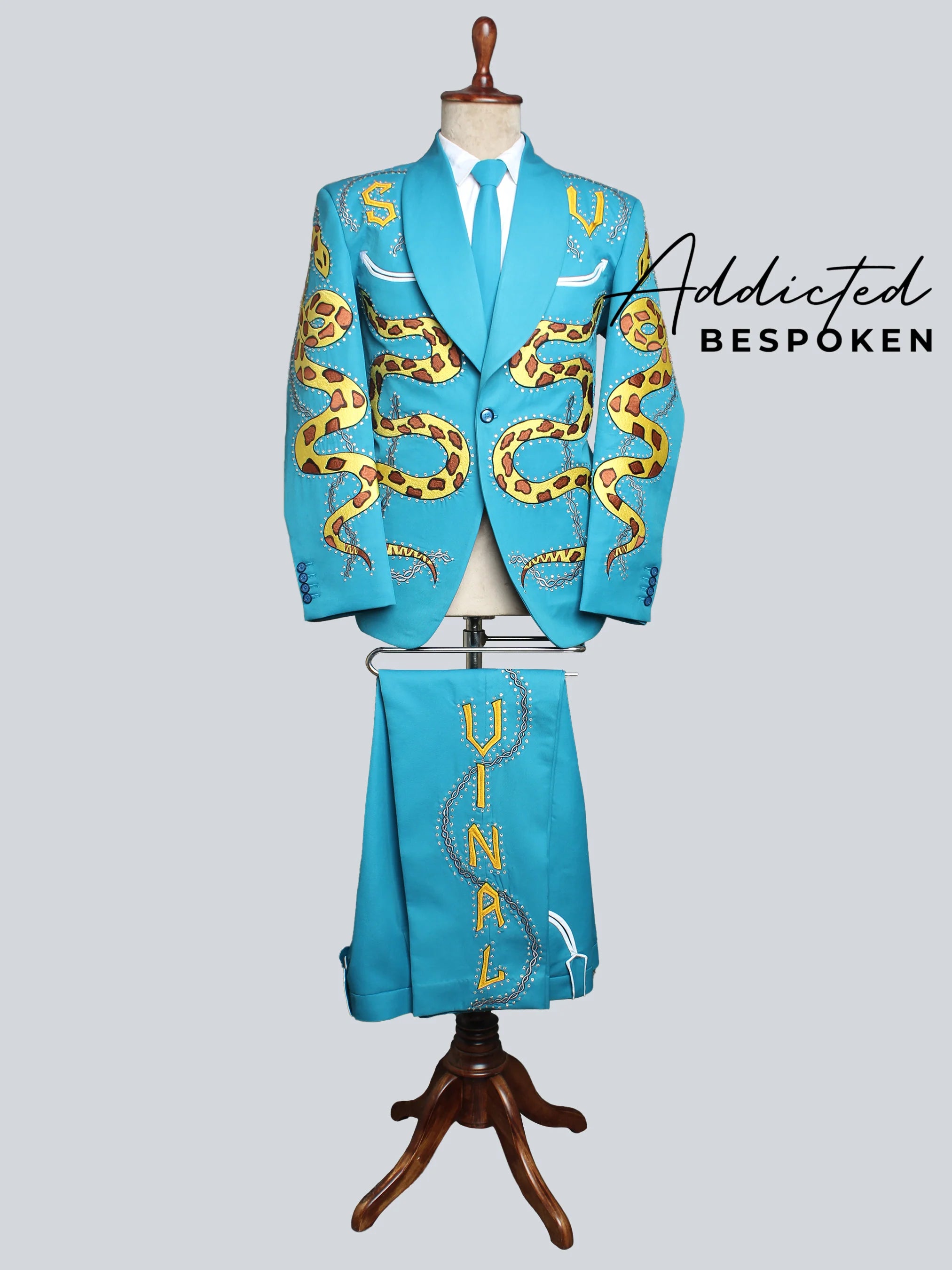 Aesthetic Blue Snake Suit