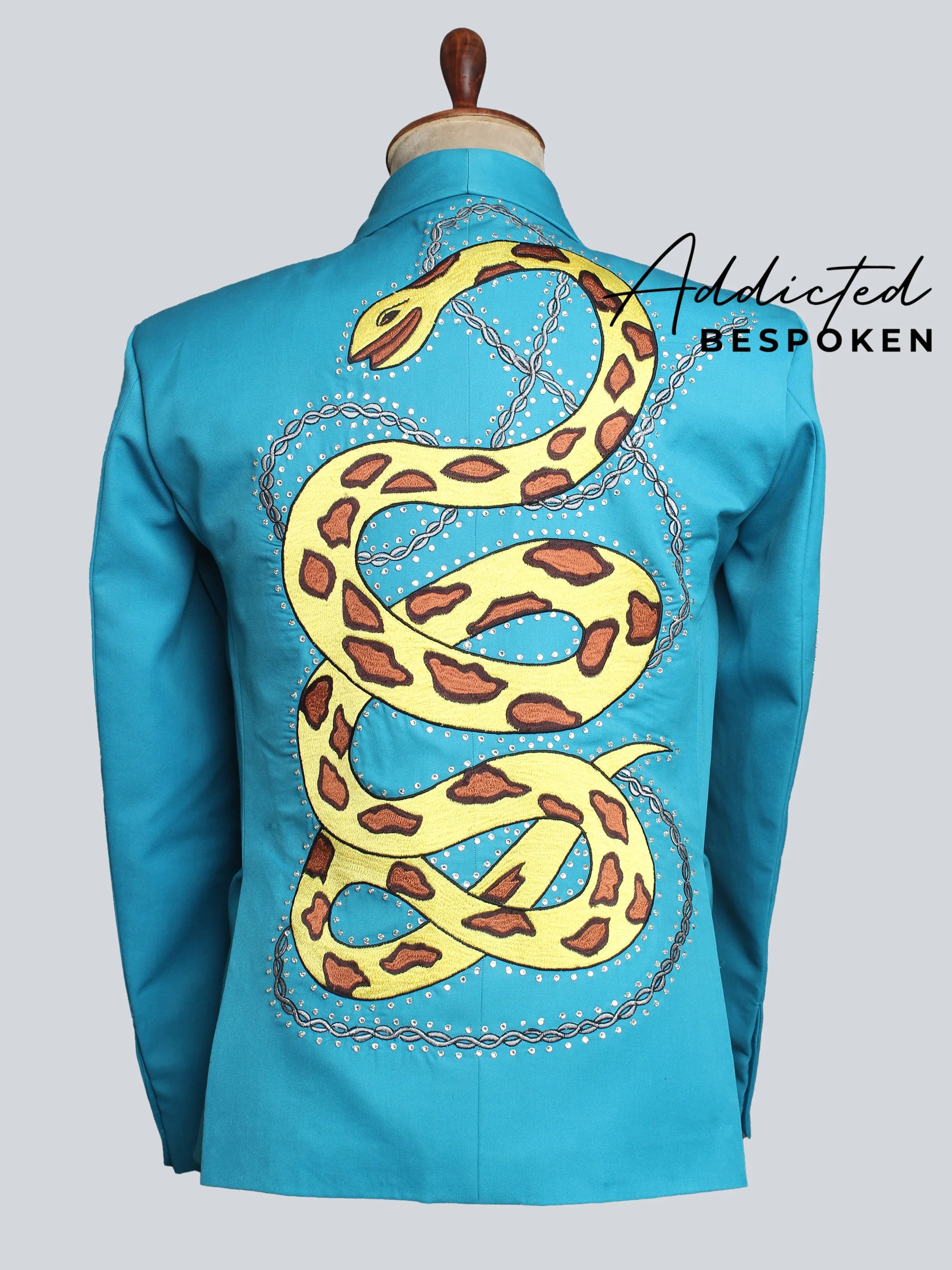 Aesthetic Blue Snake Suit
