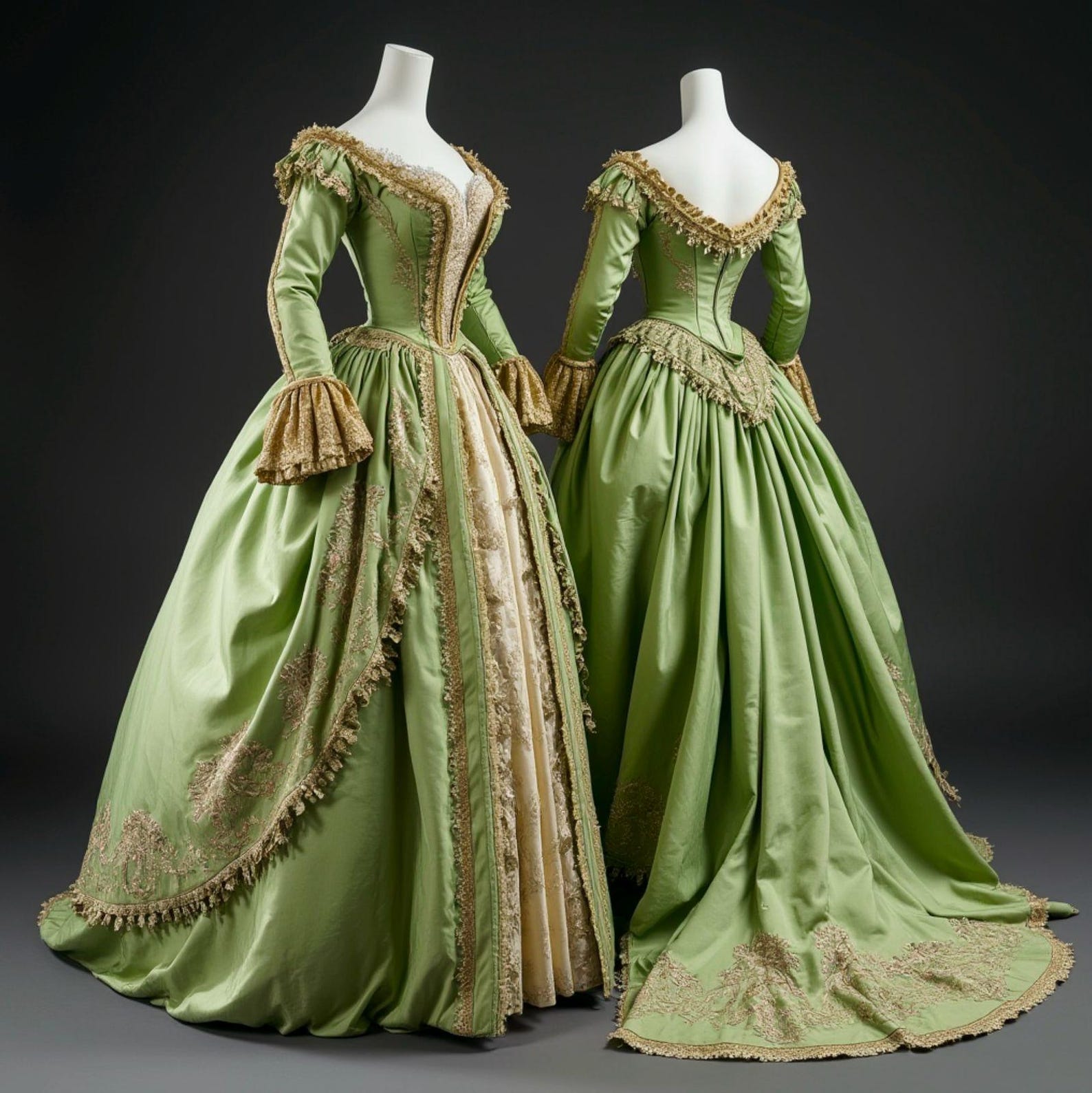 Venetian Rococo Masquerade Gown-18th Century Grandeur