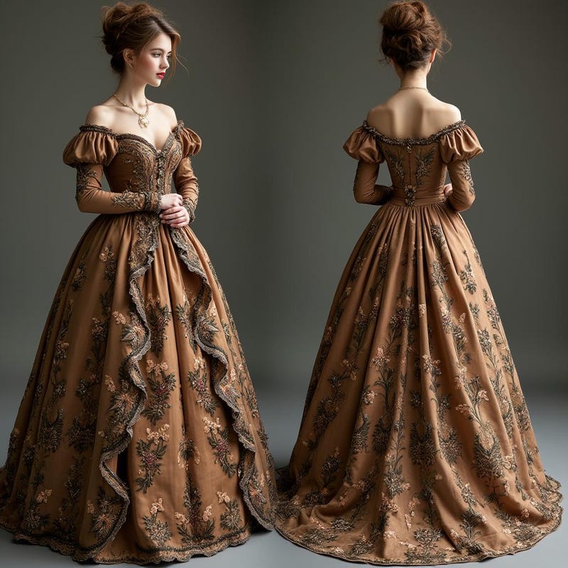 Baroque Gothic Corset Gown–Royal Renaissance Wedding Dress