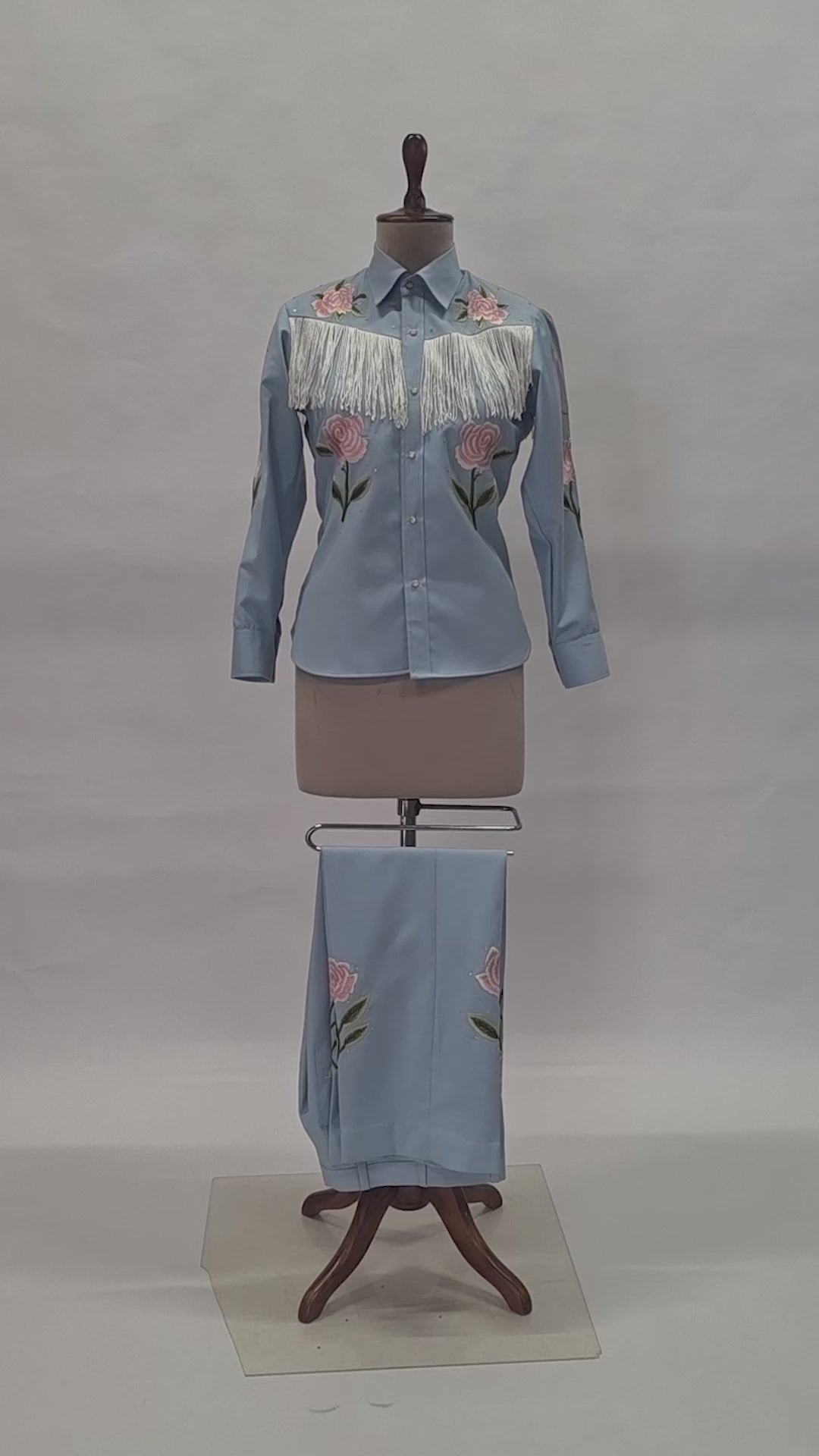 Fringe Embroidered Western Shirt and Pant