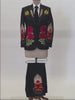 Black Floral Embroidered Suit