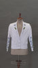 White Floral Embroidered Blazer