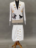 White Embroidered Cowboy Suit