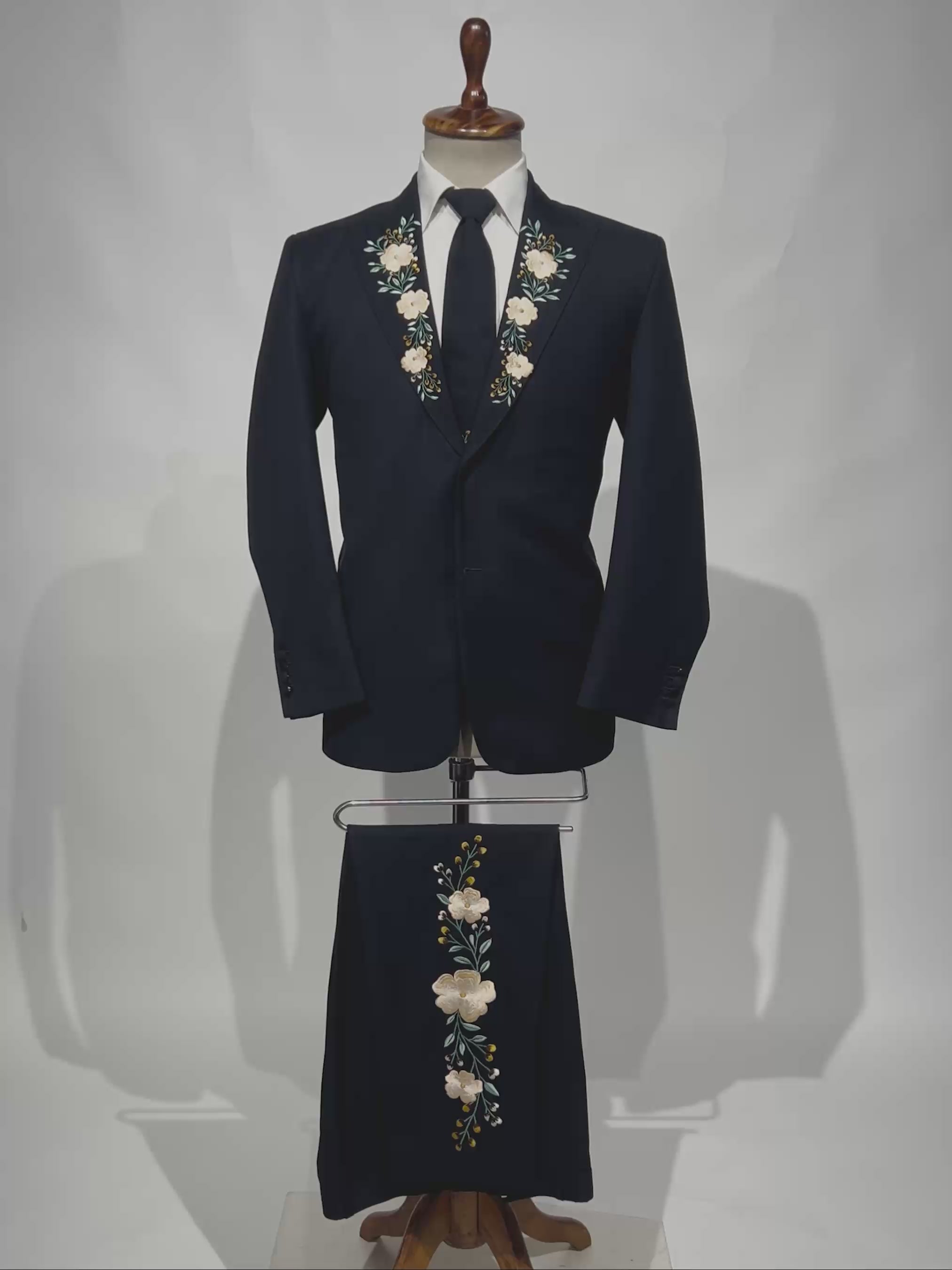 Bespoke Floral Groom Suit