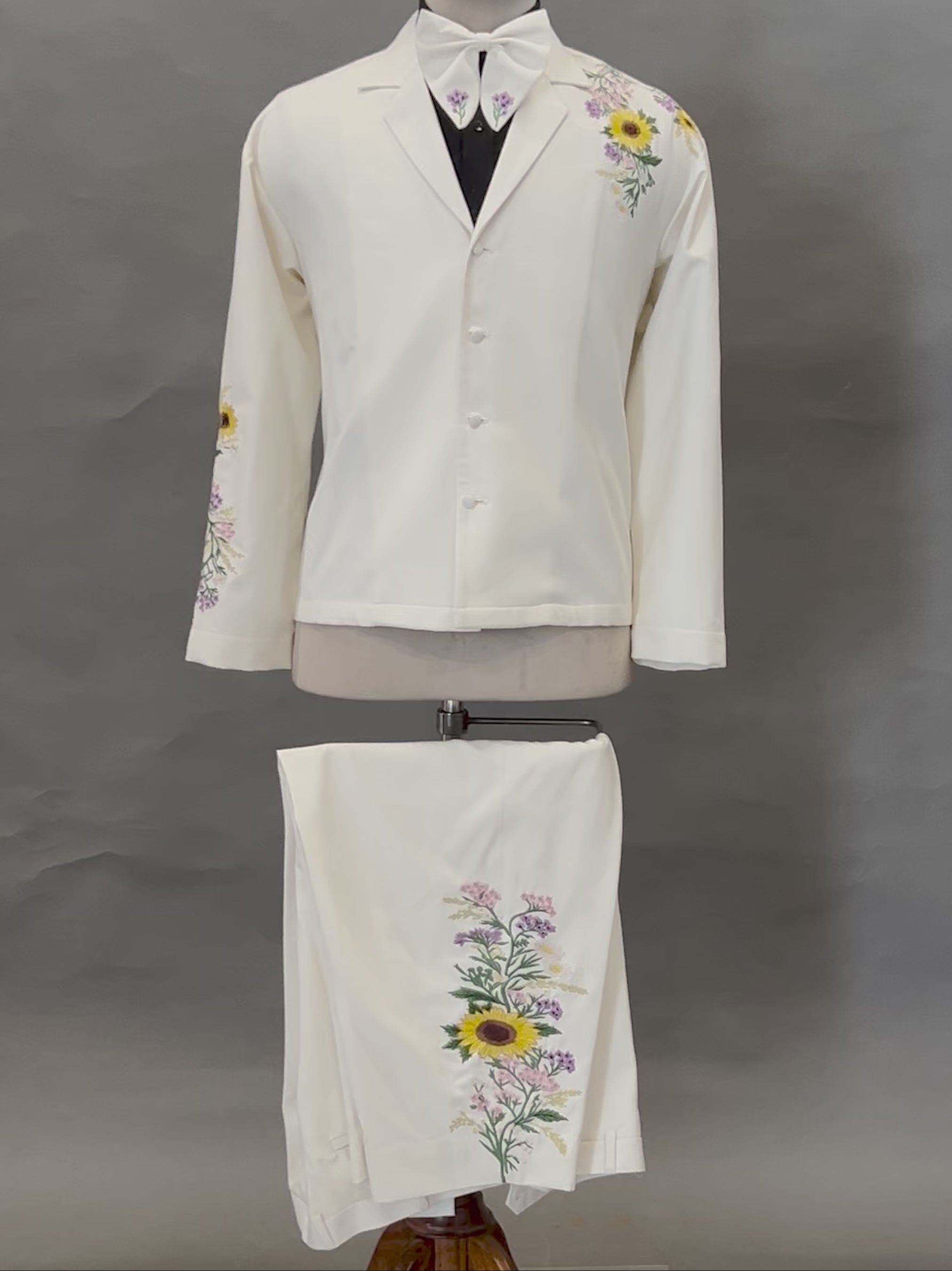 Sunflower Wildflower Embroidered  Suit