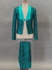 Teal sequin blazer set