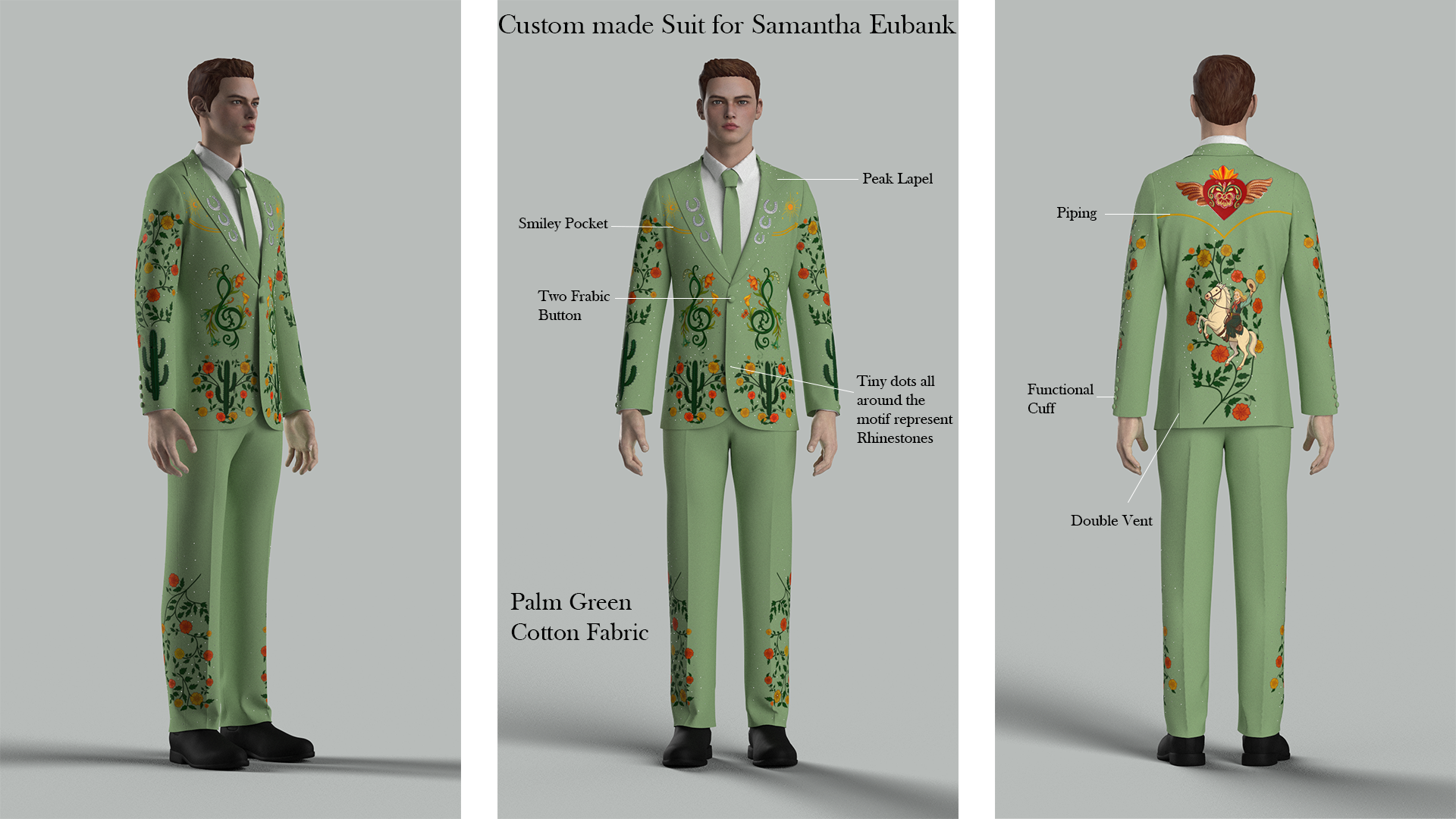 Custom Made 2 Piece Suit (with Freebies) For Samantha Eubank Addicted Bespoken