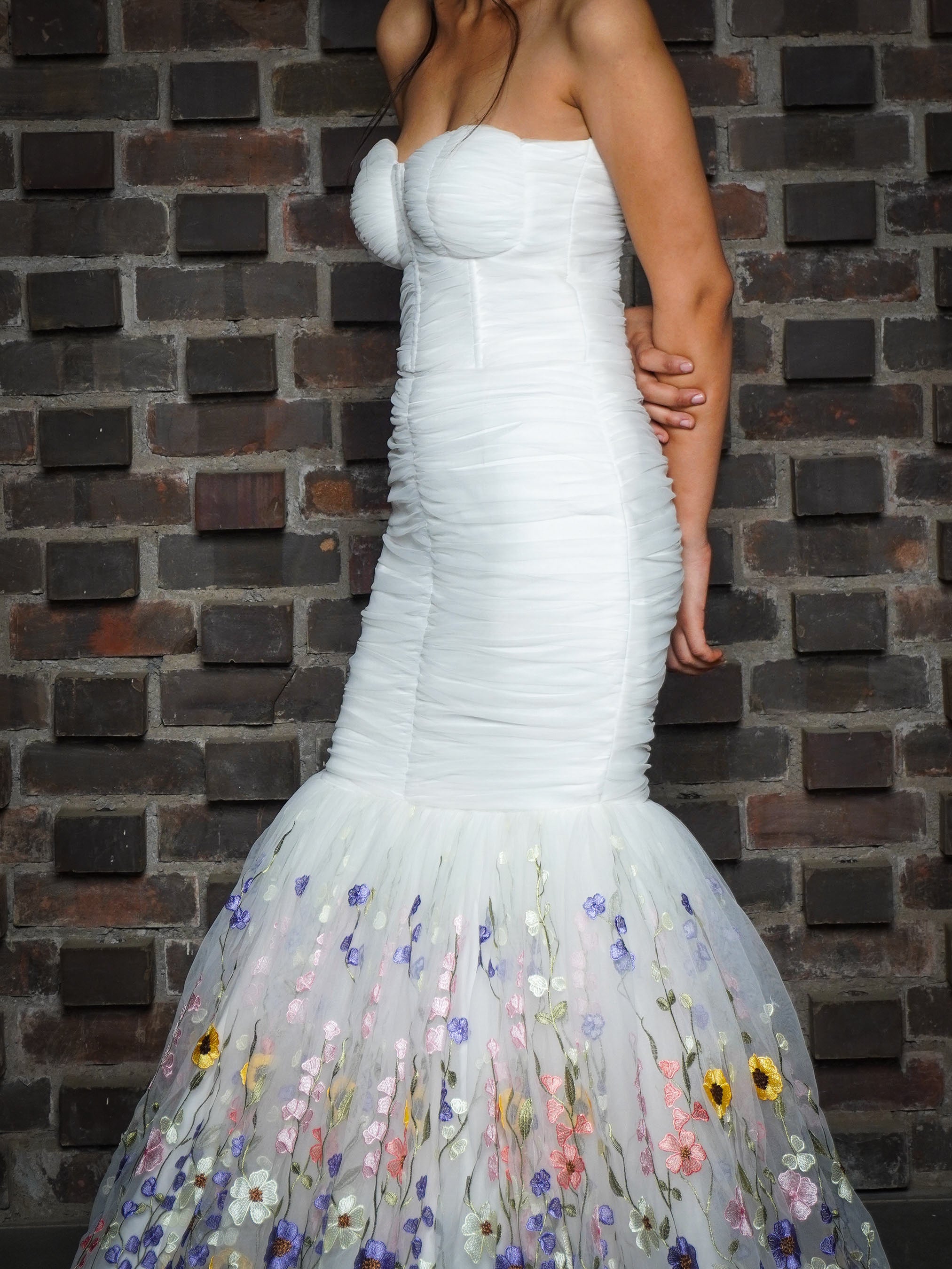 Floral Embroidered Bridal Gown Addicted Bespoken