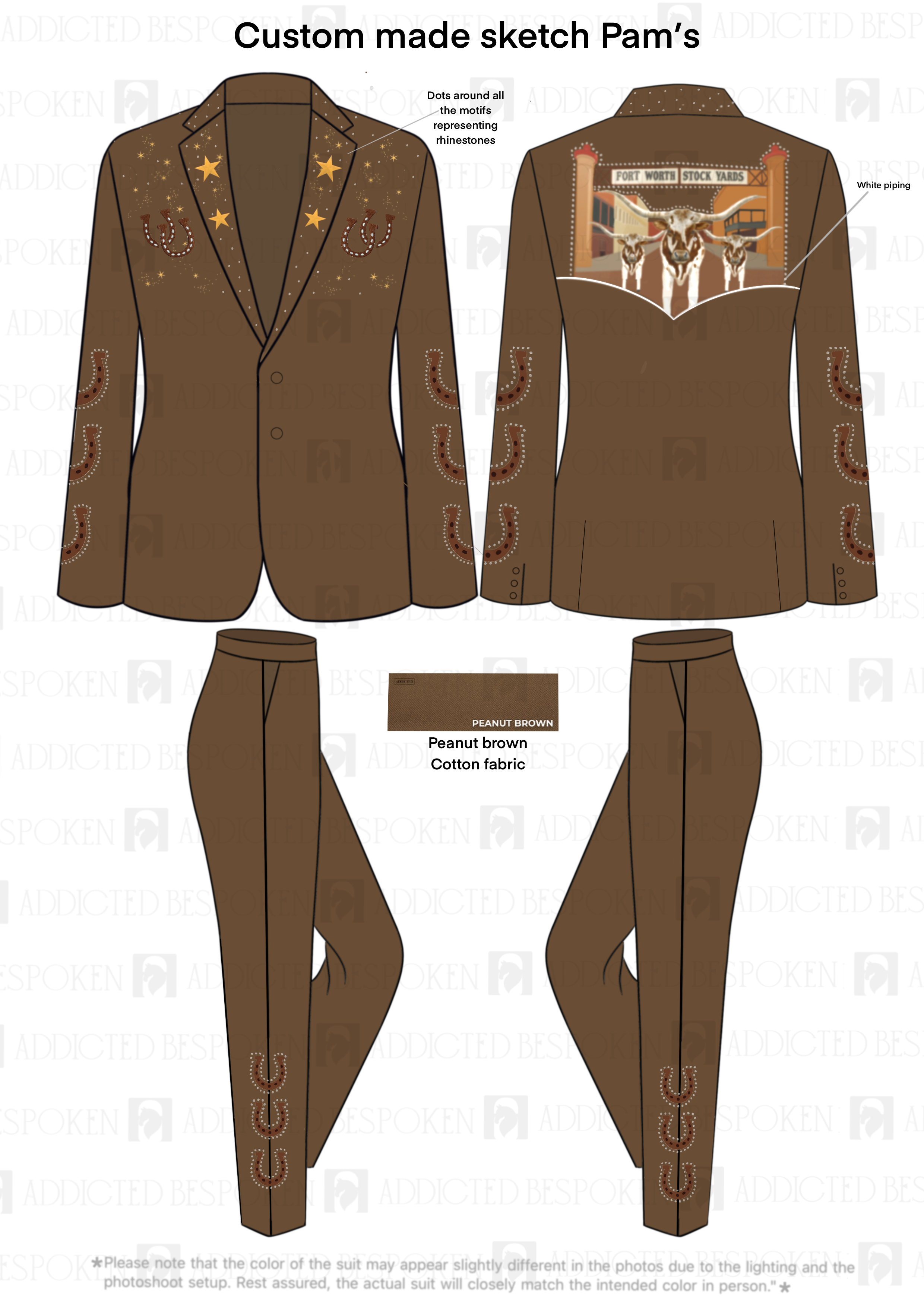 Custom Made 2pc suit for Pam