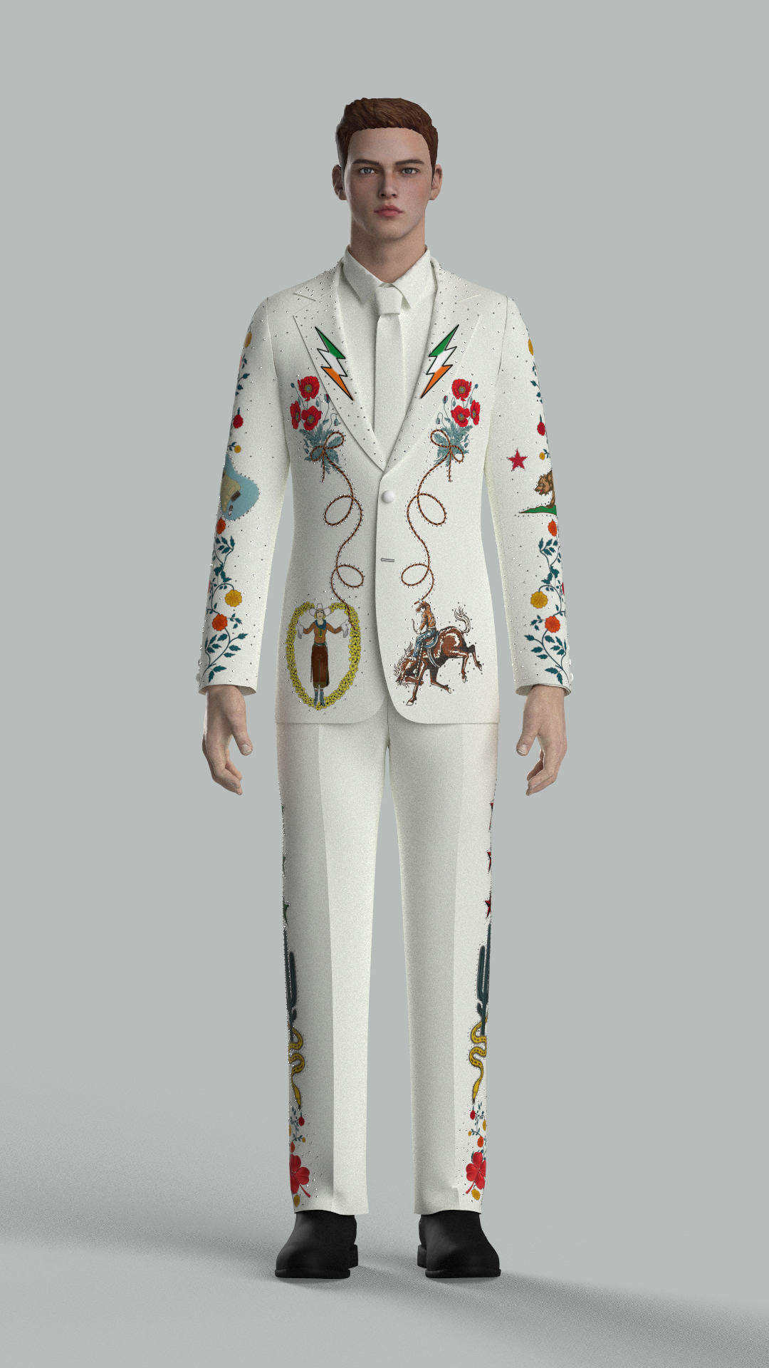 Custom Made Embroidered Suit for Patrick