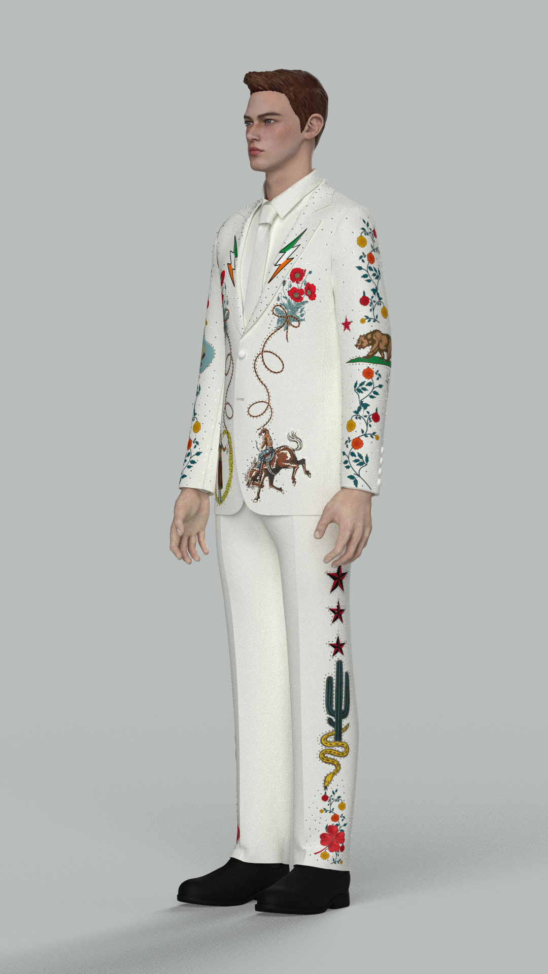 Custom Made Embroidered Suit for Patrick