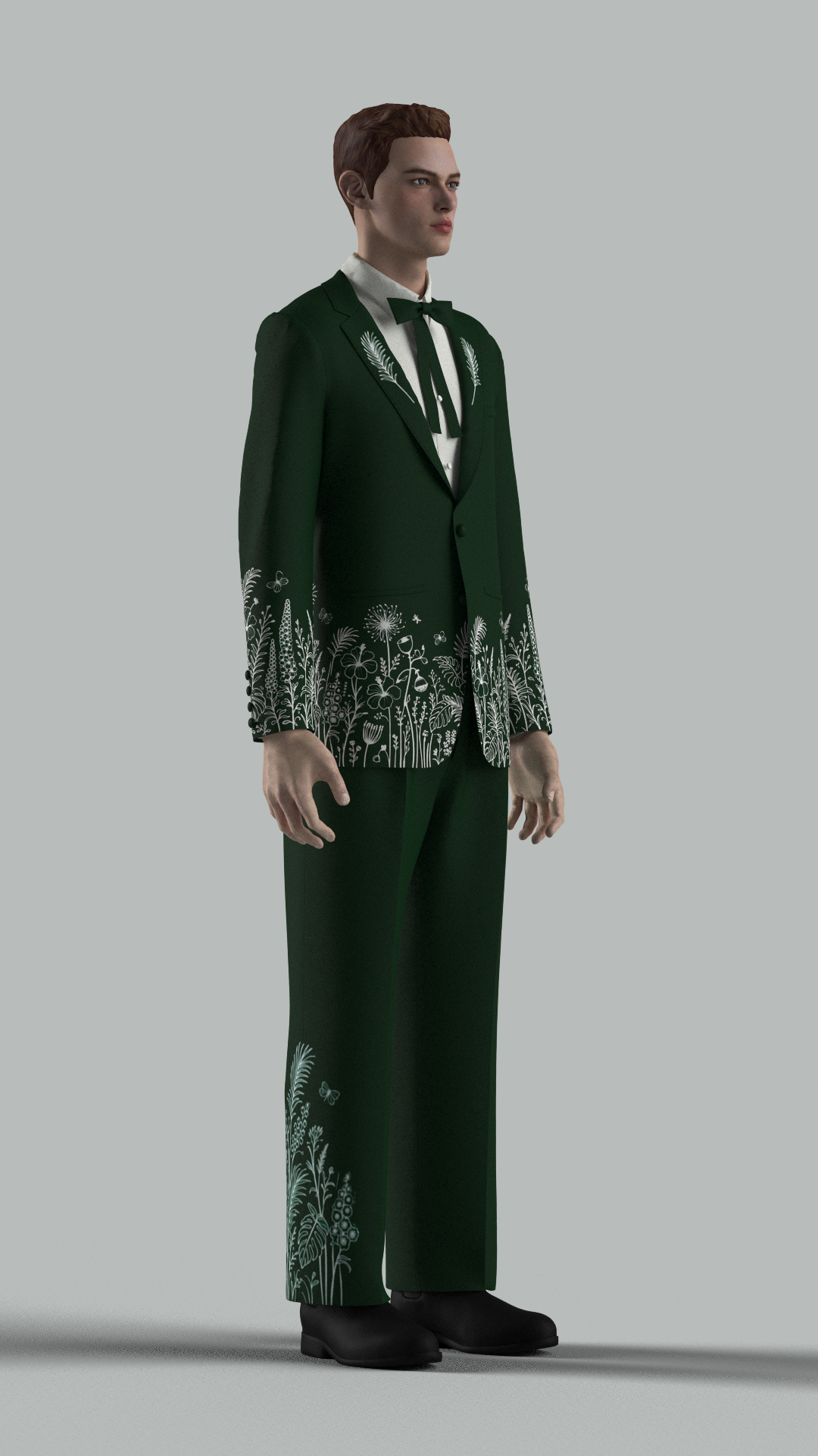 Custom Made 2 Piece Embroidered Suit for Aaron