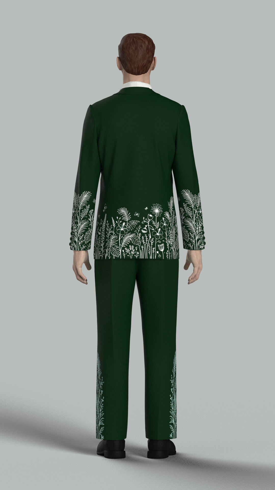 Custom Made 2 Piece Embroidered Suit for Aaron