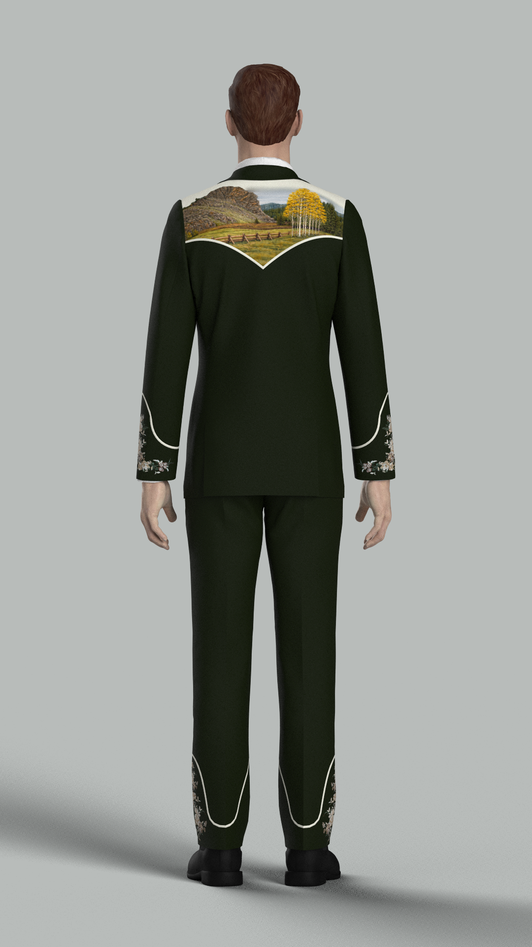 Custom Made 3 Piece Embroidered Suit with Tie (50% Payment) Addicted Bespoken