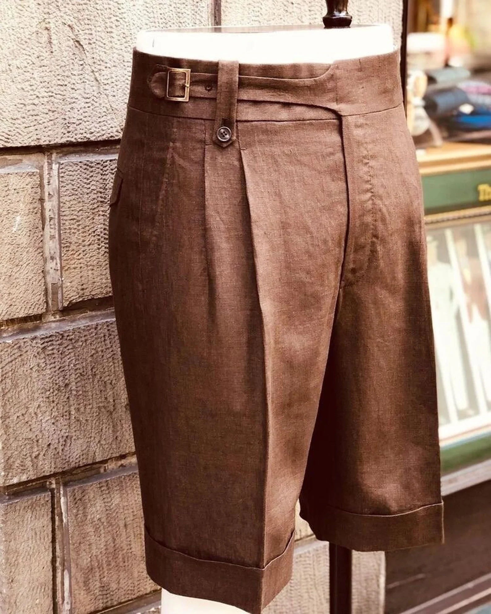 the brown shorts