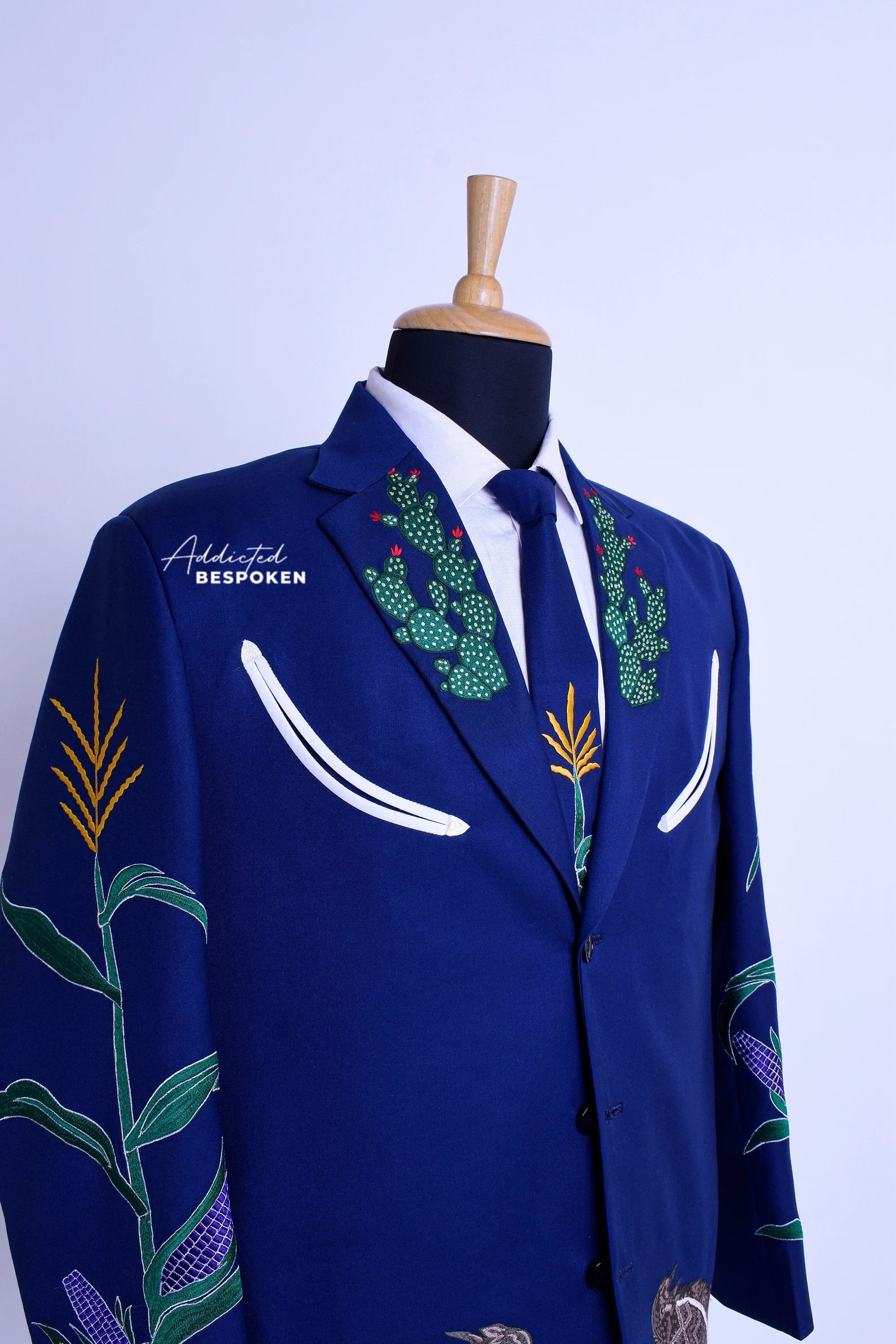 Blue Cotton Flora & Fauna Prom Outfit