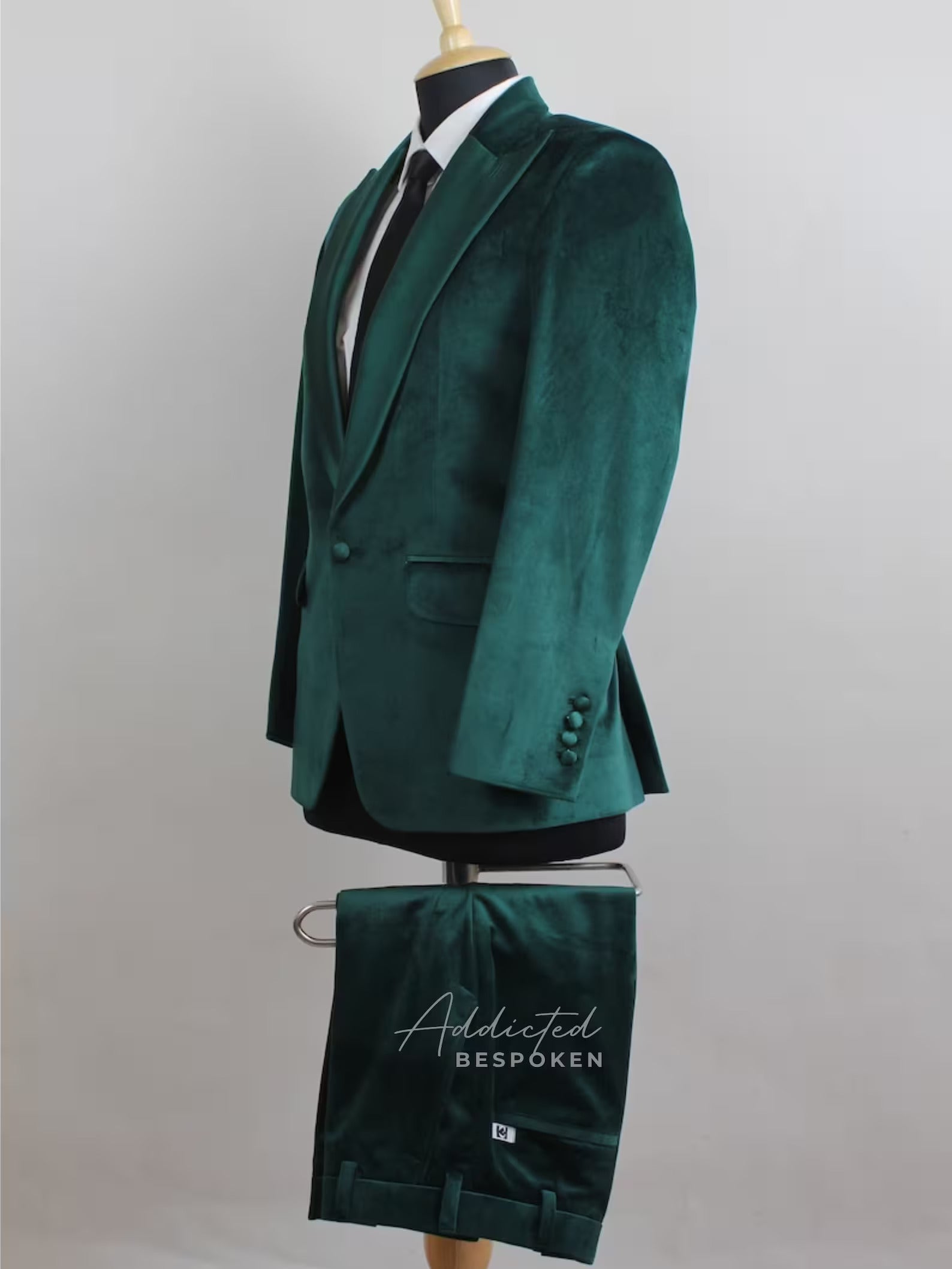 Elegant Green Velvet Suit