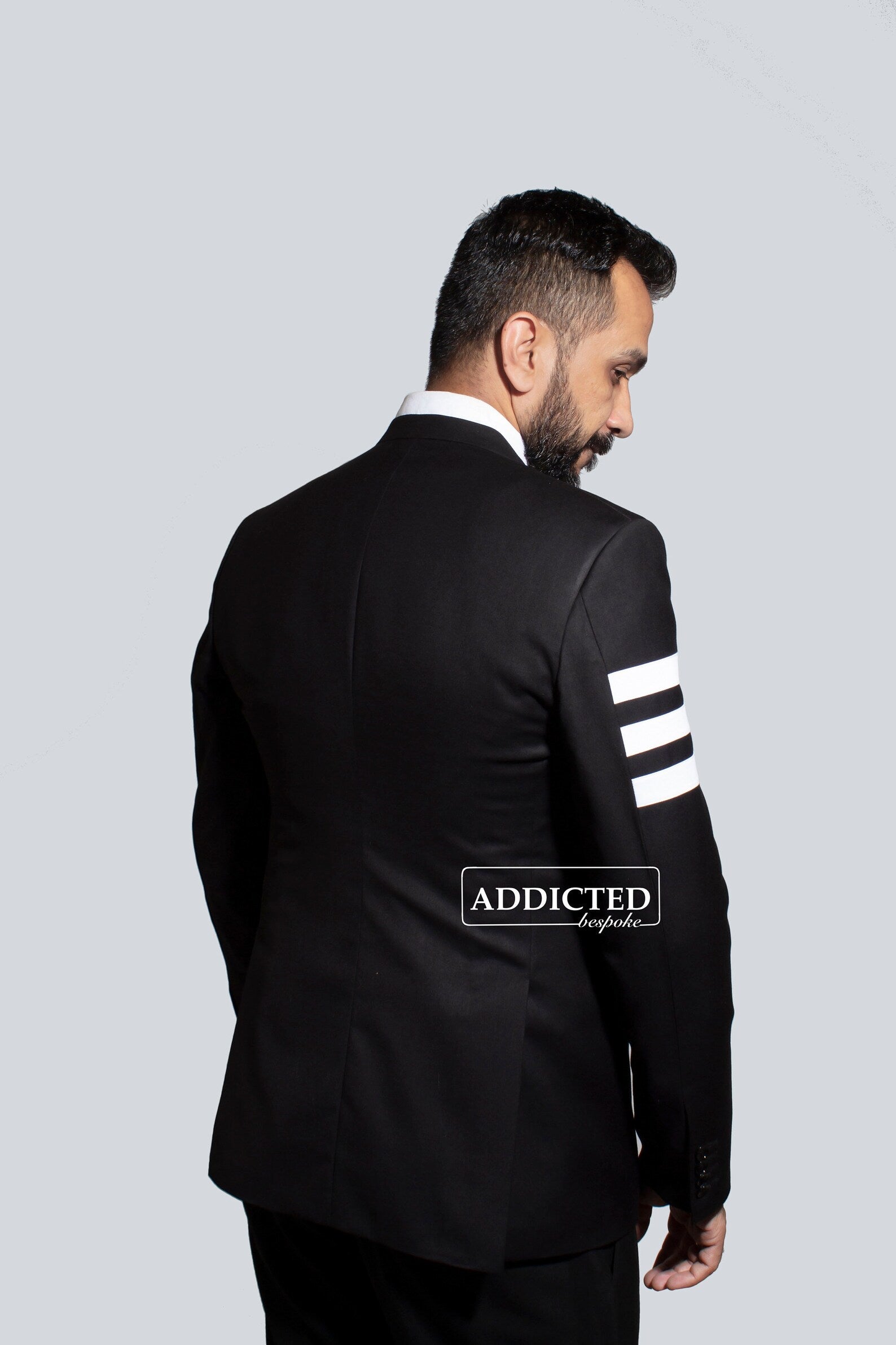 Black Designer Collar Jacket